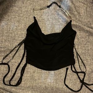 Black halter top